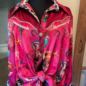 Cowgirl pink shirt A Rare Bird NBW NWT S/m